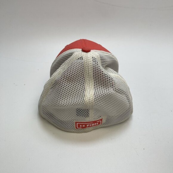 Under Armour Fish Fitted Mesh Back Trucker Hat Pink L/XL UA Pro Fit Outdoor - Picture 4 of 14